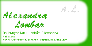 alexandra lombar business card